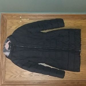 Women's North Face Hooded Full Zip Longer Down Coat